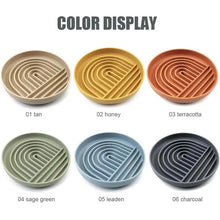 Rainbow Silicone Slow Feeder Lick Mat with Suction