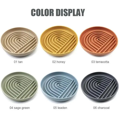 Rainbow Silicone Slow Feeder Lick Mat with Suction