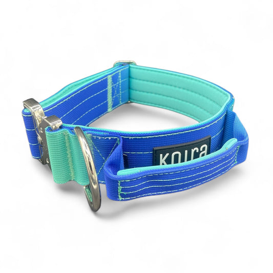 Tactical Dog Collar Teal to Blue Gradient (2"/ 5cm)