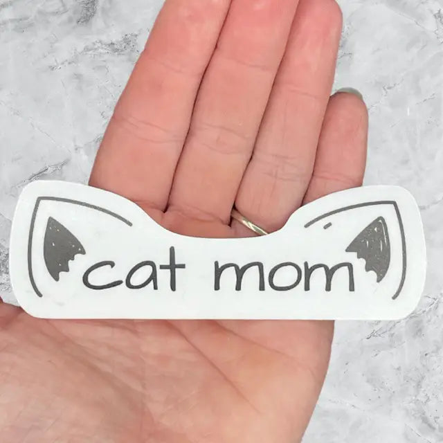 Cat Mom Vinyl Sticker