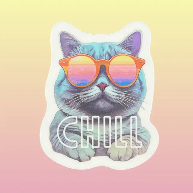 Chill Cat Vinyl Sticker