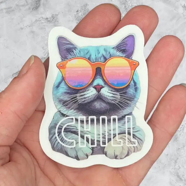 Chill Cat Vinyl Sticker