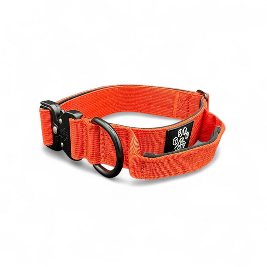 Orange Tactical Style Dog Collar