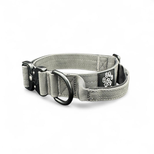 Gray Tactical Style Dog Collar