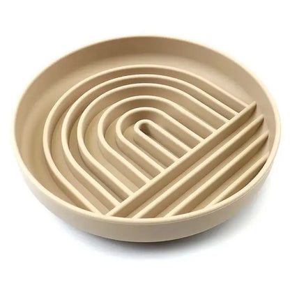 Rainbow Silicone Slow Feeder Lick Mat with Suction